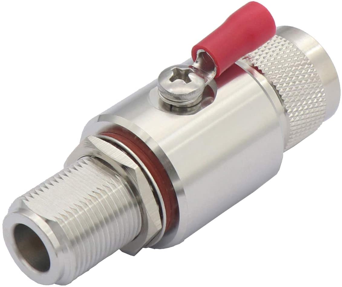 High Quality In-Line Coaxial Lightning Arrestor N Connectors F-F to 3 GHz